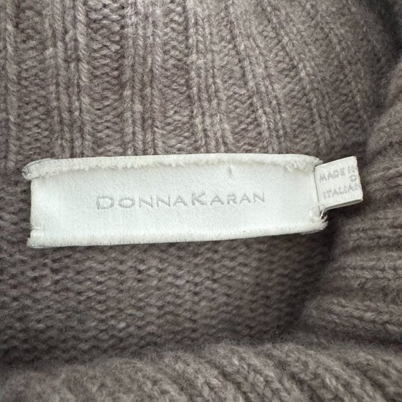 Donna Karan Wool/Cashmere Cardigan Coat in Taupe, size M/L - Picture 5 of 8